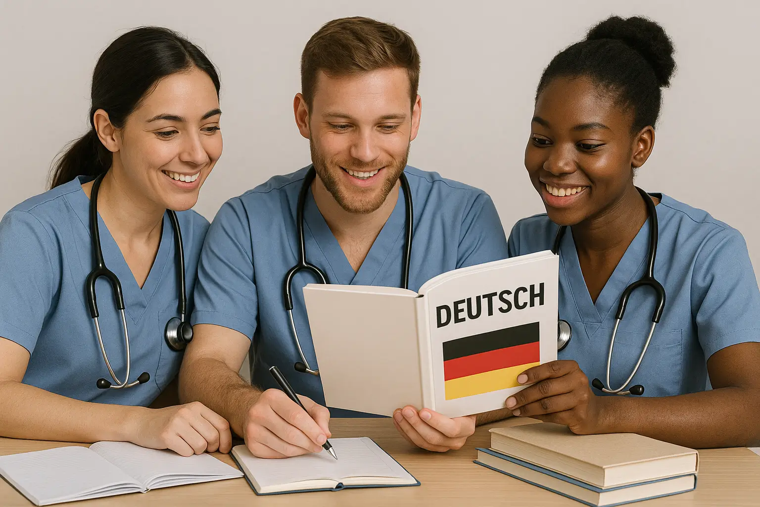 pflege studying german